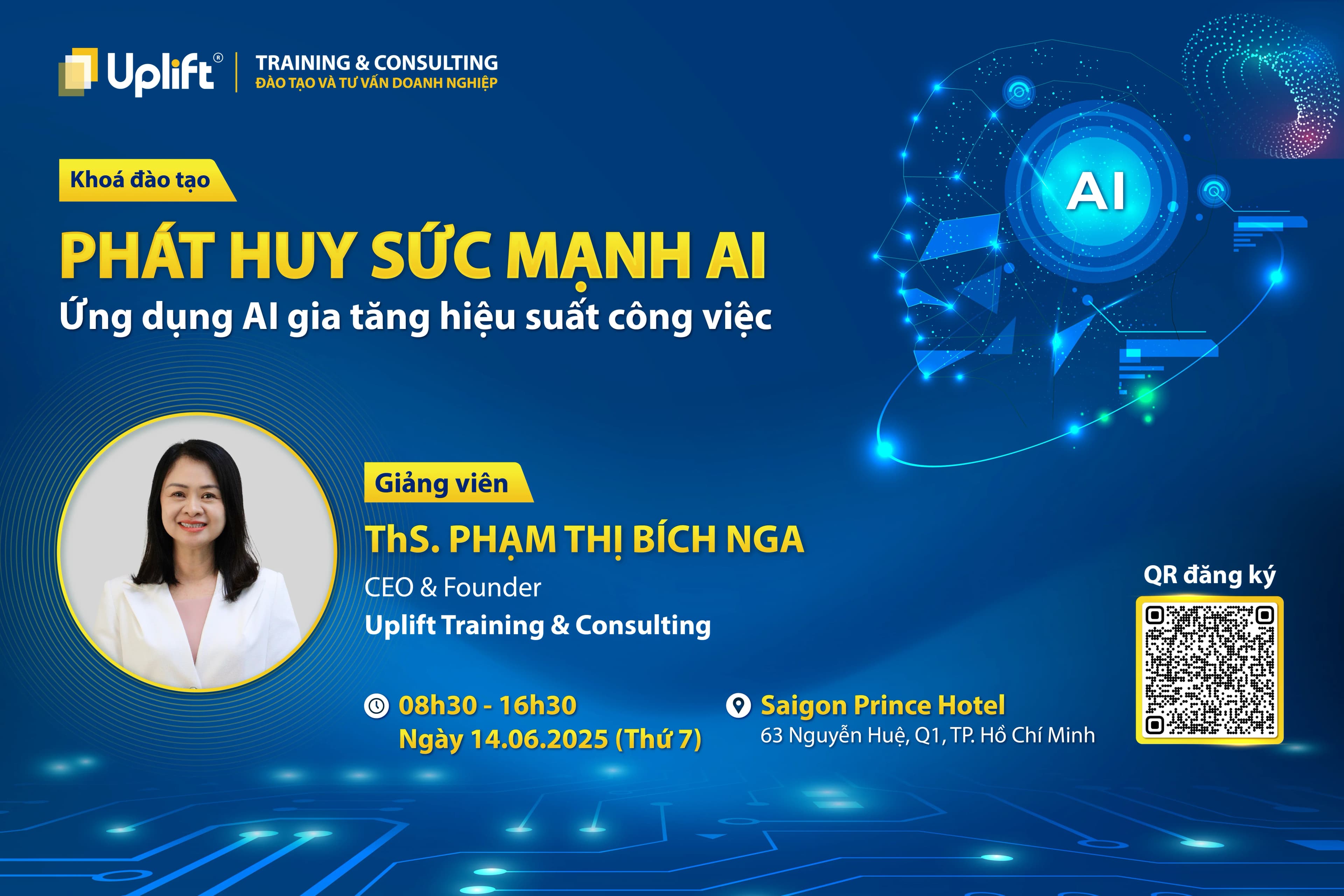 KHOÁ ĐÀO TẠO: PHÁT HUY SỨC MẠNH AI – ỨNG DỤNG AI GIA TĂNG HIỆU SUẤT CÔNG VIỆC