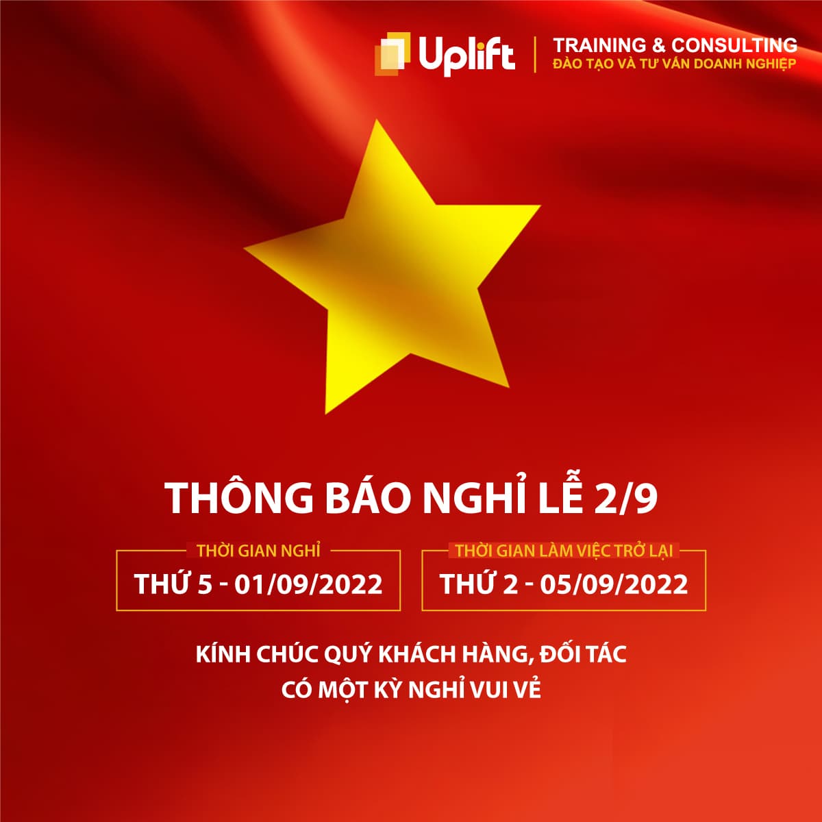 UPLIFT MỪNG NGÀY QUỐC KHÁNH VIỆT NAM 2/9!