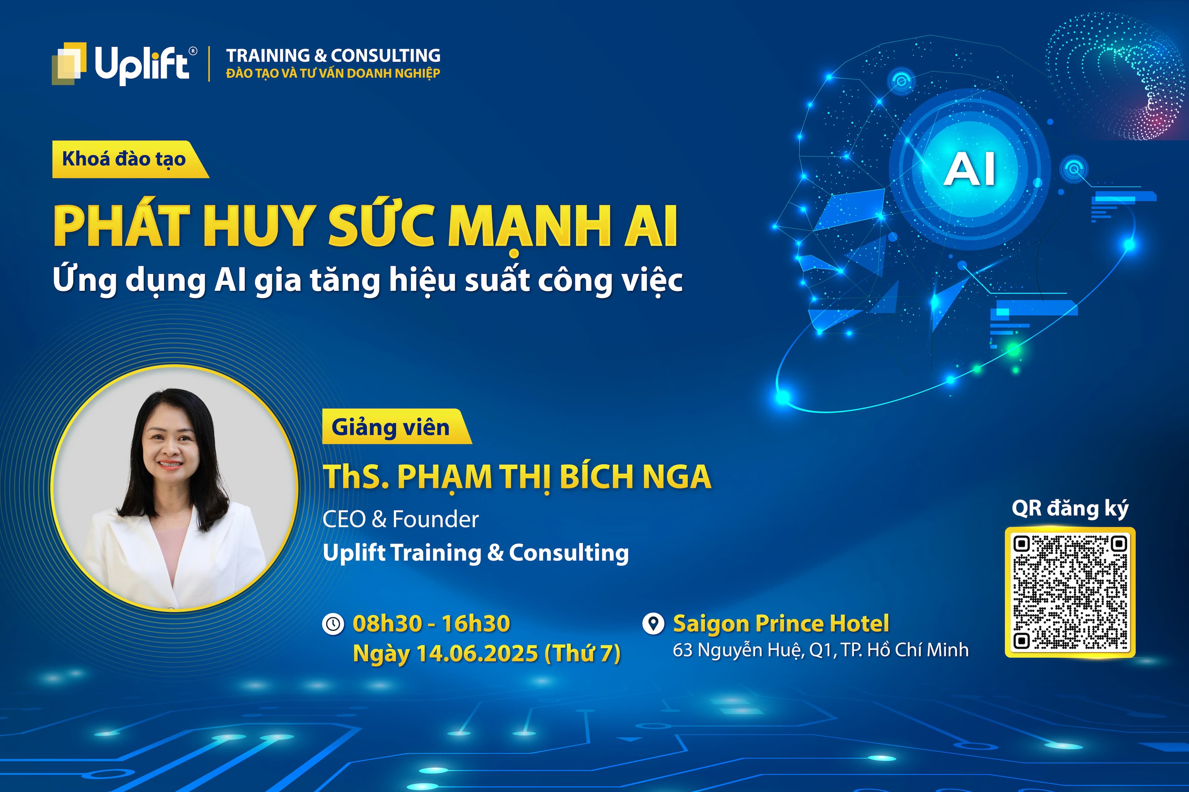 KHOÁ ĐÀO TẠO: PHÁT HUY SỨC MẠNH AI – ỨNG DỤNG AI GIA TĂNG HIỆU SUẤT CÔNG VIỆC
